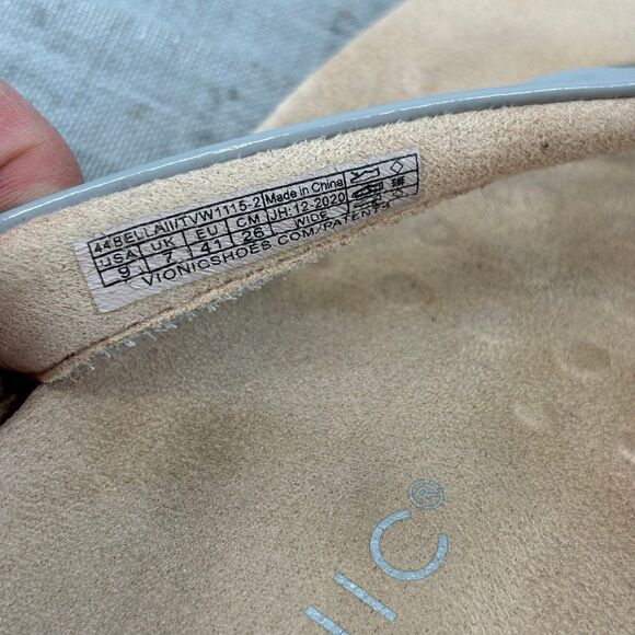 Vionic Bella‎ Sandals Grey Flip Flop Thongs Slides Slip On Women’s Size 9 - Picture 8 of 10